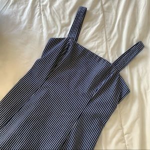 Striped Mini Sundress / blue and white